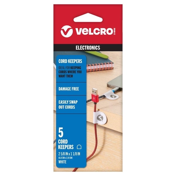 Velcro Brand Mini Nylon Cord Organizer 2.63 in. L, 5PK VEL-30819-USA - main