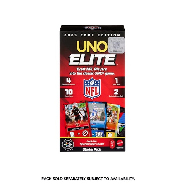 Mattel UNO Elite NFL 2025 Core Edition Starter Pack Card Game JHG46 - main
