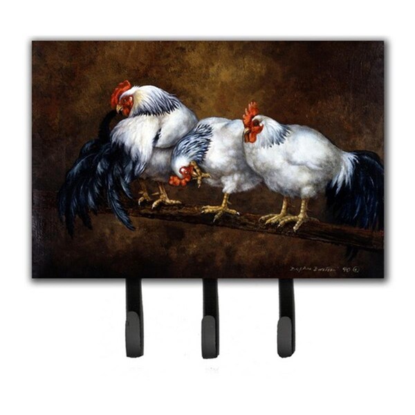 Carolines Treasures Roosting Rooster and Chickens Leash or Key Holder BDBA0081TH68 - main