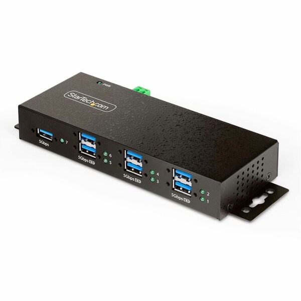 Startech.Com 7-PORT MANAGED USB HUB - HEAVY DUTY WITH METAL INDUSTRIAL HOUSING, ESD & SURGE PROTECTION - 7X 5G7AINDRM-USB-A-HUB - main