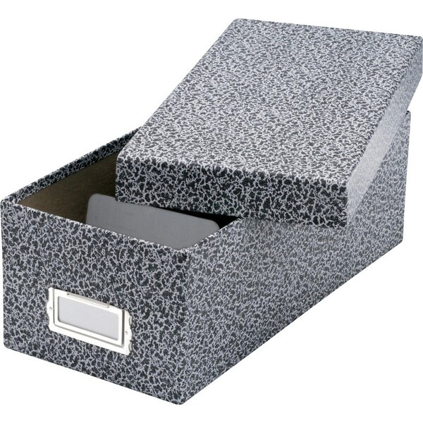 Tops Business Forms Oxford, Reinforced Board Card File, Lift-Off Cover, Holds 1,200 3 X 5 Cards, Black/white 40588 - main