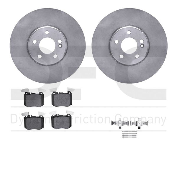 Dynamic Friction Co DFC Brake Rotor with 5000 Brake Pads and Hardware Kit 6512-63487 - main