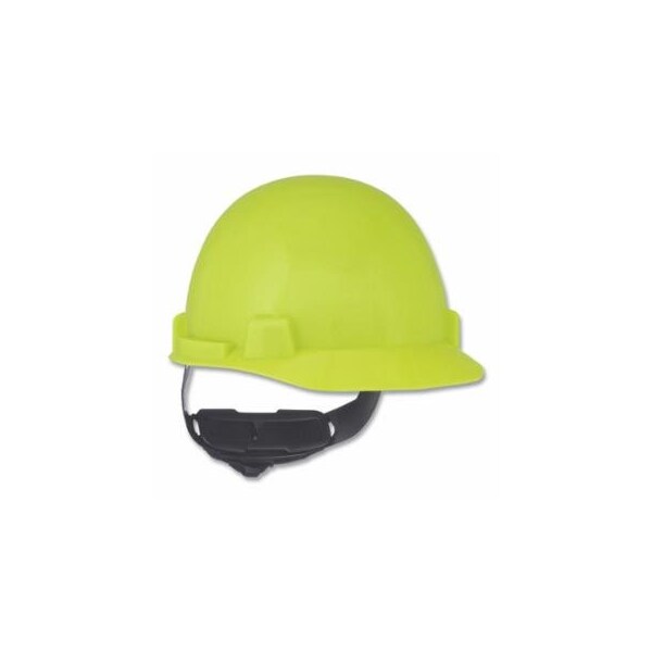 Msa Safety SmoothDome Slotted Hard Hat Cap Style, 4-Point Fast-Trac III, Hi-Viz Yellow Green, 20PK 454-10074084 - main