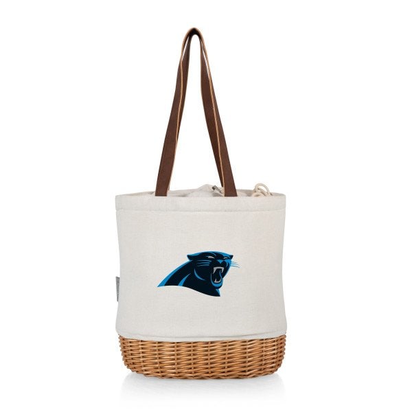 Picnic Time Family Of Brands NFL Carolina Panthers - Pico Willow and Canvas Lunch Basket 200-00-187-054-2 - main