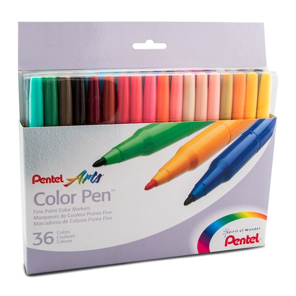 Pentel Color Pen, 36-Color Set S360-36 - main