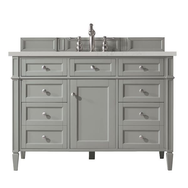 James Martin Vanities Brittany 48" Single Vanity, Urban Gray, w/ 3 CM Siberian Silestone Top 650-V48-UGR-3SFR - main