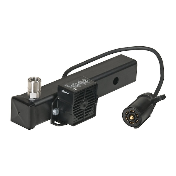 Safetywhips Warning Whip Mount, Black, Steel, 12.25 Length, 107db Backup Alarm, 7 Way power plug connector HMQDNPA - main
