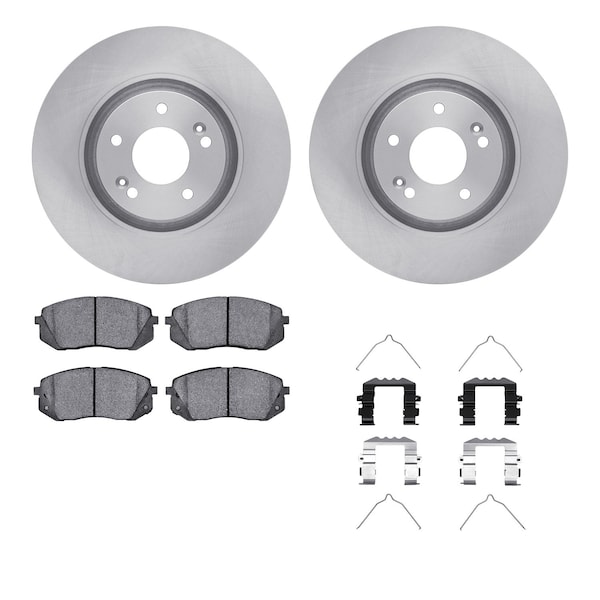 Dynamic Friction Co DFC Brake Rotor with 5000 Brake Pads and Hardware Kit 6512-03123 - main