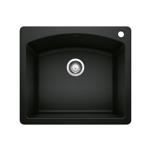 Blanco Diamond Single Bowl Dual Mount, Coal Black 442905 - main