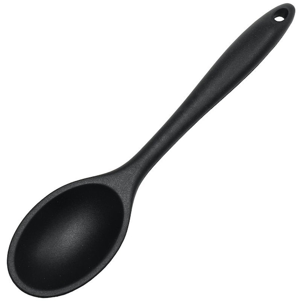 Chef Craft Premium Series Basting Spoon, 11 in OAL, Silicone/Steel, Black 13630 - main