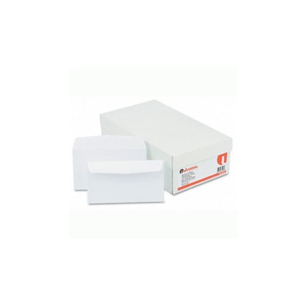 Universal Gummed Plain Envelopes, #6, 3-5/8"W x 6-1/2"H, White, 500/Box, 10 Boxes/Case 35206 - main