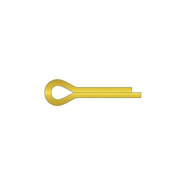 Huyett Cotter Pin, Brass, 0.188 in Dia x 1.250 in Effective Length CPB-187-1250 - main