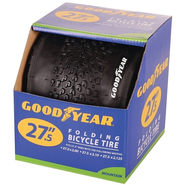 Kent 91066 Mountain Bike Tire, Folding, Black, For 2712 x 2 to 210 to 218 in Rim 91130 - main
