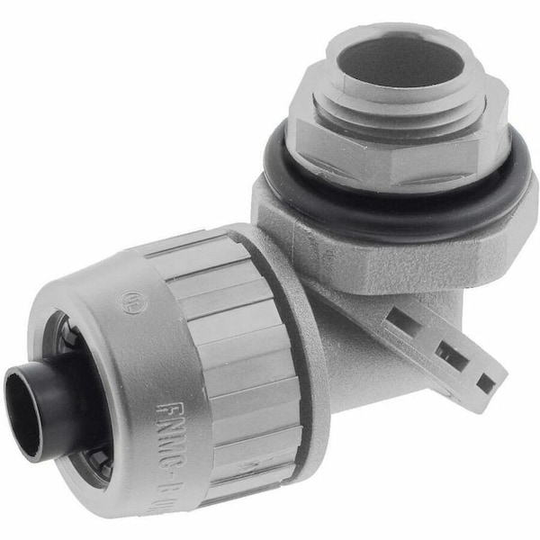 Hubbell Wiring Device-Kellems Conduit Fitting Connector, 3/8 in, Threaded, Nylon, Gray PS0389NGY - main