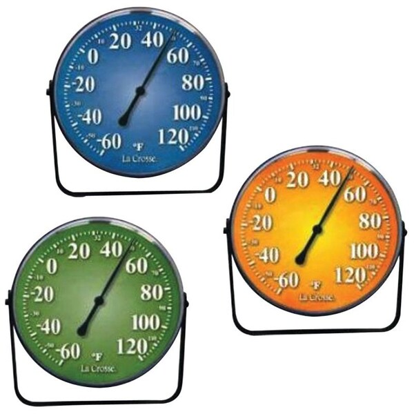 La Crosse Technology 1041512 Variety Pack Thermometer, 5 in Display, 60 to 120 deg F, Metal Casing 104-1512M-TBP - main