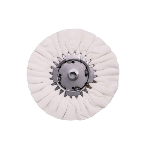Renegade Products Usa 10 Inch, White Flannel, 5/8" Center Plate Case Pack Airway Buffing Wheels, Bulk Deal, 5PK FAW1058DFX5PAK - main