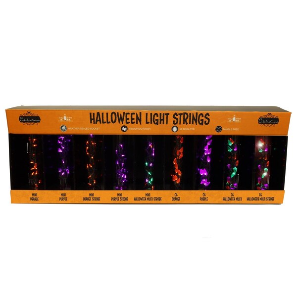 Celebrations Gray Halloween Light Display Shadow Box Cardboard 08-01007A - main