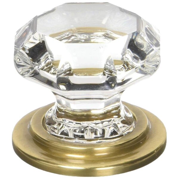 Patioplus Old Town Clear 1.75 in. Cabinet Knob, French Antique Brass PA2006800 - main