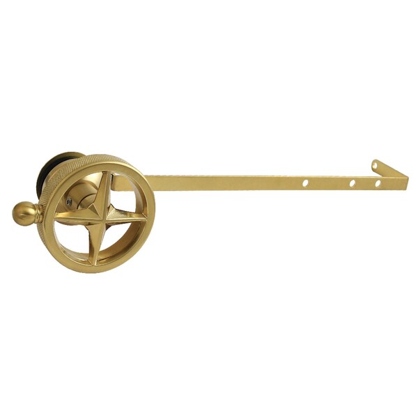 Kingston Brass Universal Front or Side Mount Toilet Tank Lever with Knurled Handle, Brushed Brass KTRNKD7 - main
