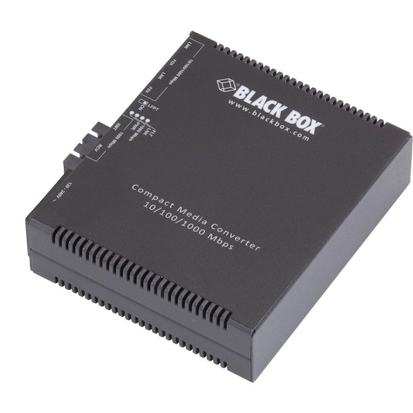 Black Box Black Box Media Converter, Ethernet to Singlemode Fiber SC, 10/100/1000 Mbps LGC5152A - main
