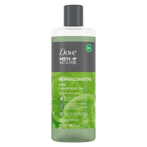 Dove Men+Care Lime Plus Avocado Oil Body Wash, 18 Ounce, 4PK 64771816 - main