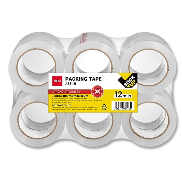 Deli Packing Tape 110yd x 1.88in, 3in Core, Clear, 36PK EA331-U - main