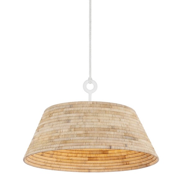Troy Lighting Sequoia 1 Light Pendant, Gesso White, 36 In x 23 In F2836-GSW - main