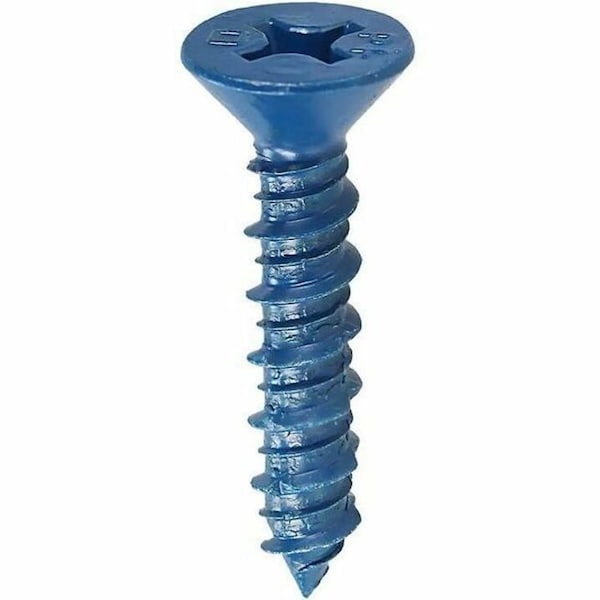 Dottie Concrete Screw, 3/16" Dia., Flat, 1-3/4 in L, Carbon Steel Blue Xylan, 100 PK 36P134 - main