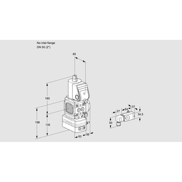 Honeywell Kromschroder Gas Pressure Regulator with Solenoid Valve, 1/2" DN15, 24V DC, IP65 KS88026267 - main