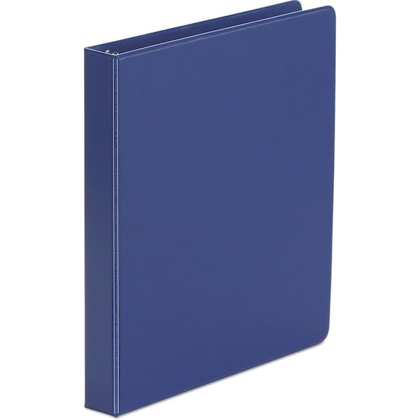 Universal Universal Suede Finish Vinyl Round Ring Binder, 1" Capacity, Royal Blue UNV31402*** - main