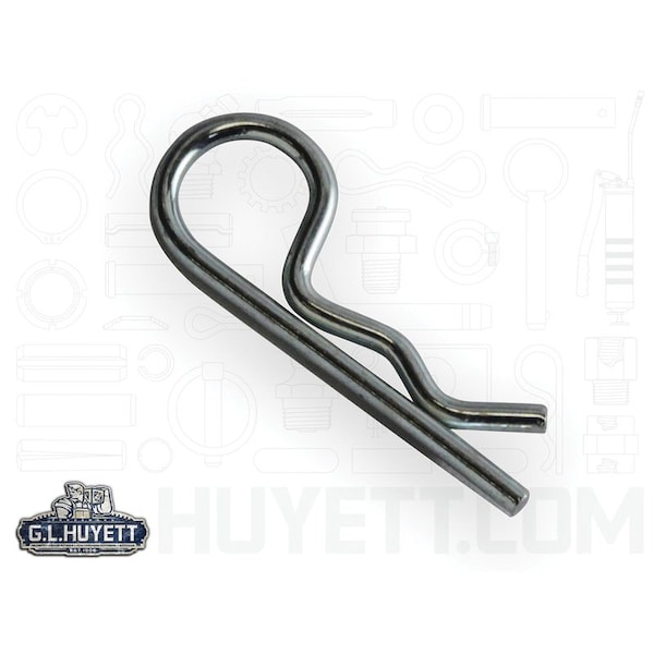 Huyett Bridge Pin, Zn Plt Spg Stl, .054 Wire Dia x .969 L x .240 In Eye Dia x Fits 3/16 to .25 Shft BP-0002 - main