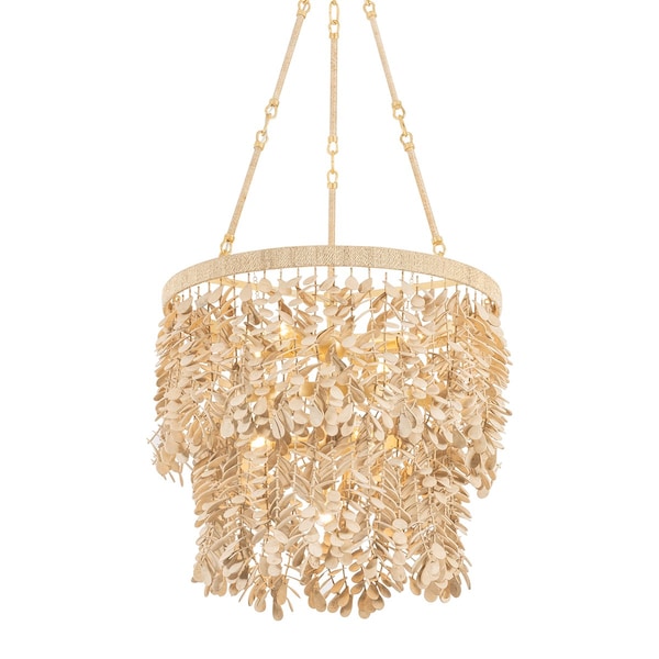 Corbett Lighting Naxos 8 Light Chandelier in Vintage Gold Leaf Finish 552-24-VGL - main