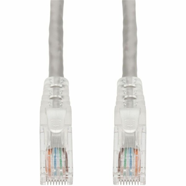 Add-On 14FT GRAY CAT 6 PVC ETHERNET CABLE SNAGLESS EASY CLEAR BOOT TAA RJ-45 M/M ADD-14FCAT6-GY-TAA - main