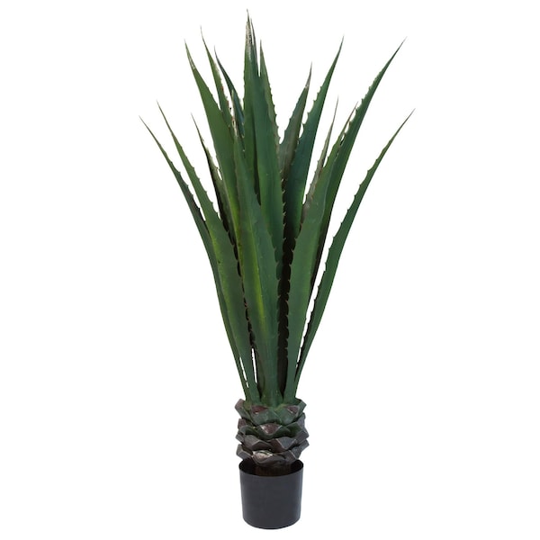 Pure Garden Giant Agave Fake Plant 52-Inch Faux Succulent with Pot Modern Artificial Trees 50-10016 - main