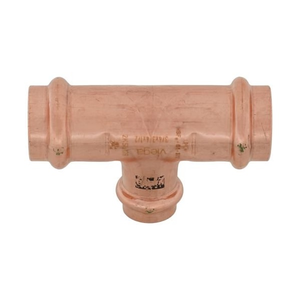 Viega ProPress tee P1 0.75 P2 0.75 P3 0.5 copper 77402 - main