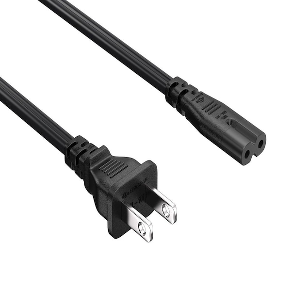 Sanoxy 2 PACK 15ft 18 AWG Notebook Power Cord, Non-Polarized IEC320 C7 to NEMA 1-15P SNX-CBL-LDR-PW110-1215 - main