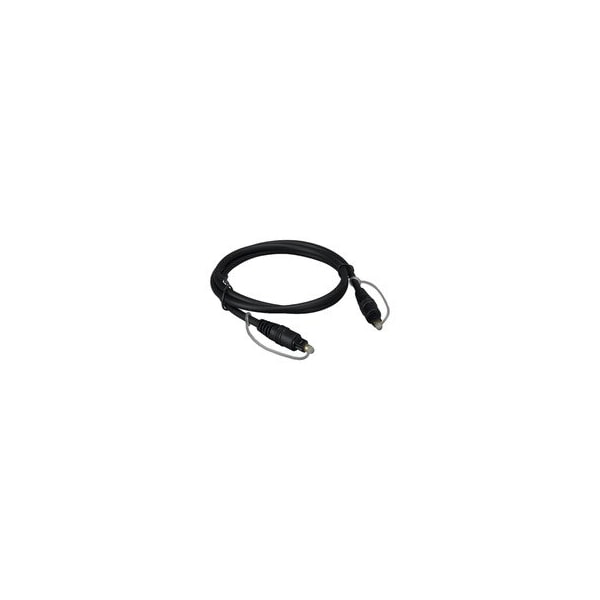 Cable Wholesale Digital Audio Optical TOSLINK Cable, Male to Male, 5.0mm OD, Black, 25 foot 10TT-50125 - main