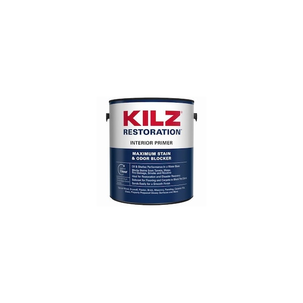 Kilz Stain/Odor Blocking Primer Restoration White Flat Water-Based Acrylic Modified Epoxy 1 gal White L200201 - main