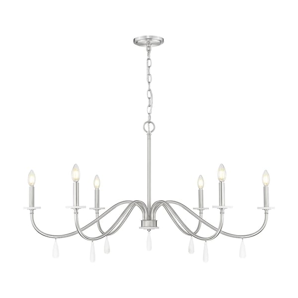 Z-Lite Toussant Brushed Nickel 6 Light Chandelier 6103-45BN - main