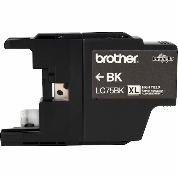 Brother LC75BK Original Ink Cartridge - Inkjet - 600 Pages - Black - 1 Each LC75BK - main