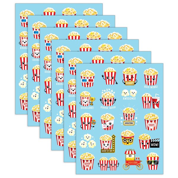 Teacher Created Resources Popcorn Smelly Stickers, 120-Piece Set, 6PK 9454 - main