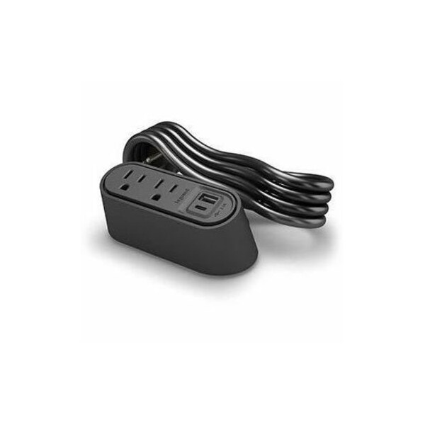 Legrand FurniturePowerOutlet, Black, 2Outlet, 6ft WSPC220CBK - main
