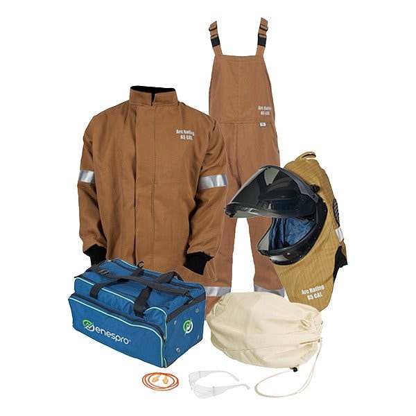 National Safety Apparel Jacket and Hood Kit, Brown, 2X EN65KTKVKH022X - main