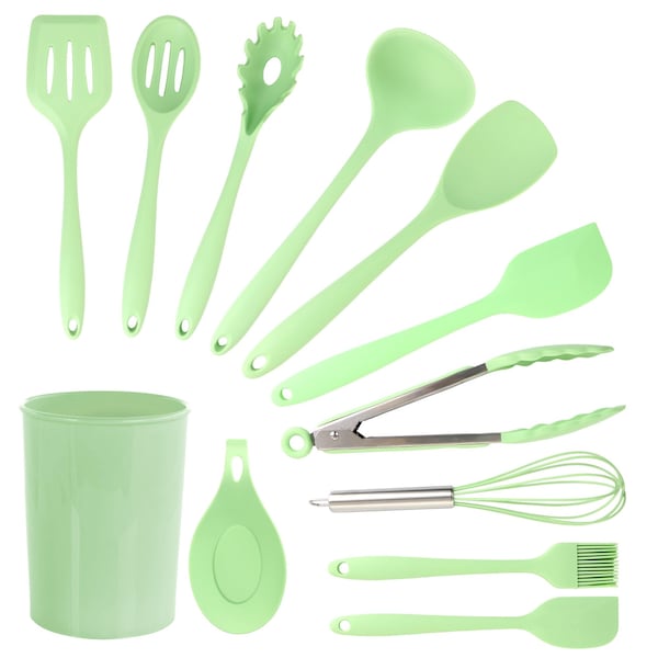 Megachef Mint Green Silicone Cooking Utensils, Set of 12 MGSP-815 - main