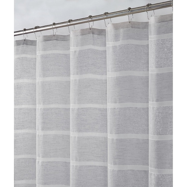 Homeroots Lurex Stripe Shower Curtain 484072 - main