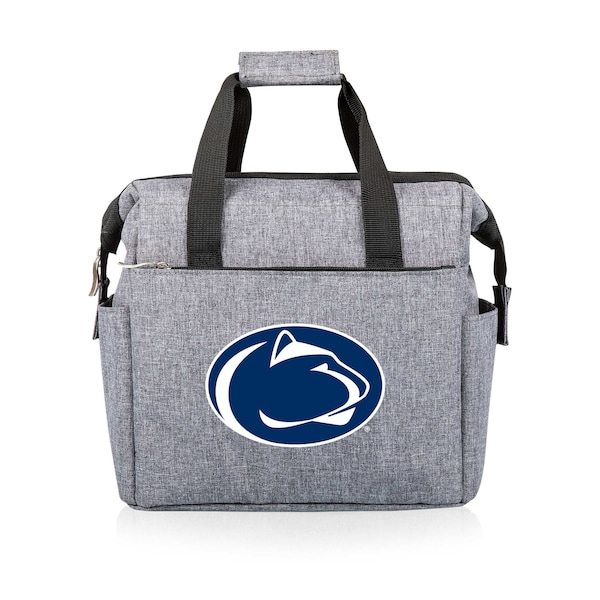 Picnic Time Family Of Brands NCAA Penn State Nittany Lions On The Go Lunch Bag Cooler - Soft Cooler Lunch Box, Heathered Gray 510-00-105-494-0 - main