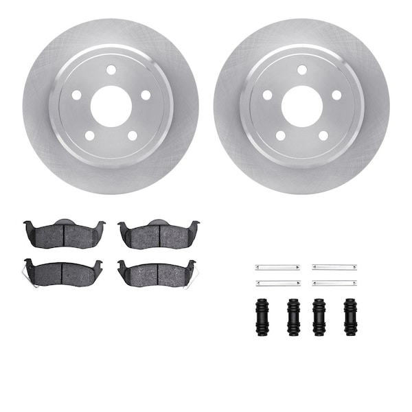 Dynamic Friction Co DFC Brake Rotor- Heavy Duty Brake Pad includes Hardware 6412-42004 - main