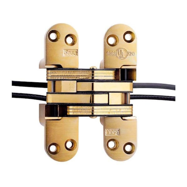 Soss 1-1/8in x 4-39/64in Heavy Duty Alloy Steel Fire Rated Invisible Hinge for 1-3/4in Doors with 418PTUS4 - main