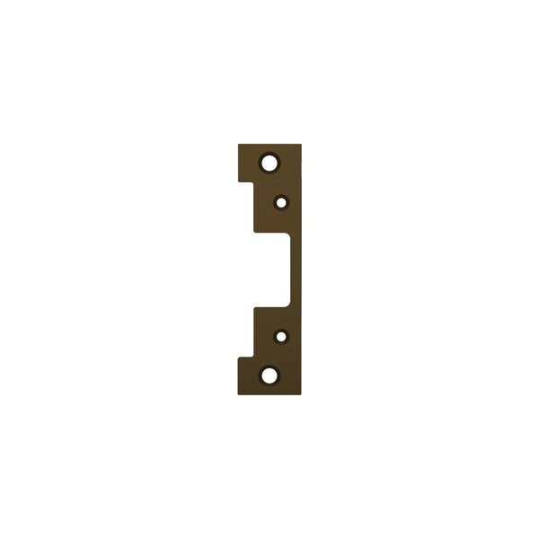 Hanchett Entry Systems Faceplate 4-7/8in x 1-1/4in, Cylindrical Latch, Aluminum Frame, 613/US10B Dark Bronze Toned 501A-613 - main