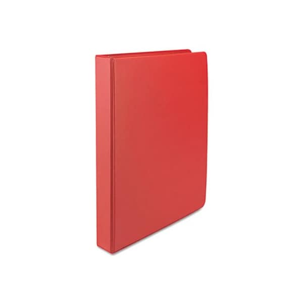 Universal Suede Finish Vinyl Round Ring Binder, 1 Capacity, Red UNV31403*** - main